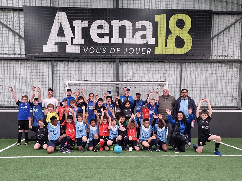 Equipes du Quimper Italia Calcio et l'Academie Futsal FC Lorient
